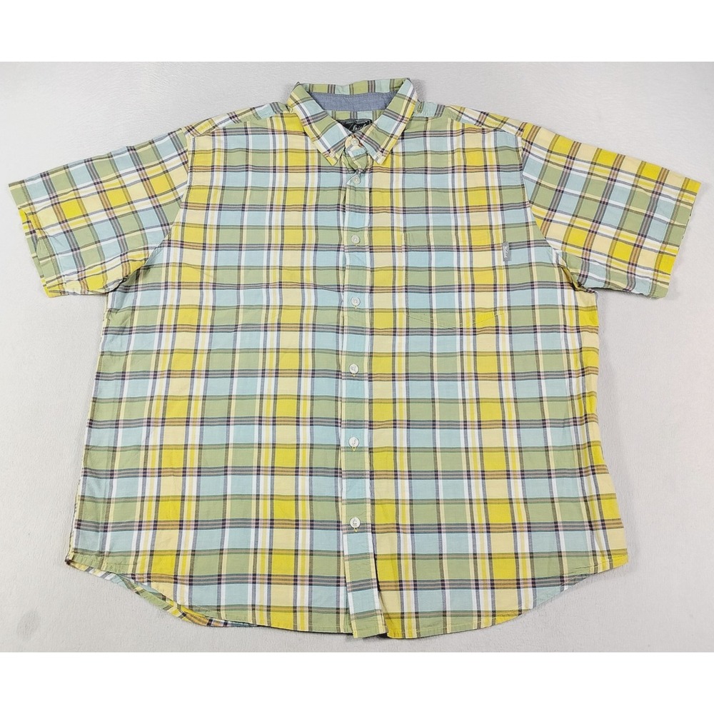 Woolrich Button Up Mens 2XL Multicolor Plaid Short Sleeve Casual Shirt 6048 SNG